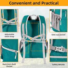 Lightweight Packable Small HiFKing Backpack For Women Men - 20L Waterproof Foldable Daypack For Travel, HiFKing, And Daily Use, Adjustable Chest Strap, Durable Nylon, Gre1en - Gre1en - View 5