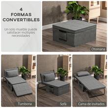 HOMCOM Futones - Gris - Ver 2