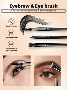 24pcs/1pc Complete Makeup Brush Set Includes 20 Soft Makeup Brushes-Such As A Translucent Powder Brush, Blush Brush, Contour Brush, Highlighter Brush, Foundation Brush, Nose Contour Brush, Eyeshadow Brush, Eyebrow Brush, Lip Brush, And Detail Brush-Plus 1 Travel-Friendly Waterproof Makeup Bag, 1 Liquid Beauty Sponge, 1 Facial Cleansing Puff, And 1 Brush-Cleaning Bowl. Ideal For Beginners, Professional Makeup Artists, And Novice Beauty Practice. - Black - View 8