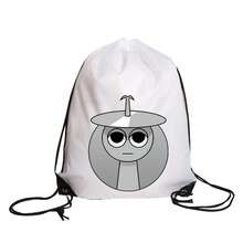 Sprunkis niños niñas niño bolsa con cordón de dibujos animados deportes mochila impermeable paquete bolsillo bolsas Anime niños regalo de cumpleaños XQI0 - JZHZ2 - Ver 11