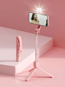 1pc Wireless Selfie Stick With Tripod And Fill Light (Optional), 93cm (36.6inch) Travel Selfie Stick Tripod, Includes Remote, Phone Holder And Built-In Tripod - Multicolor - View 9