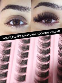 Beginner-Friendly DIY Cartoon Style D-Curl Eyelash Extensions, Densely Packed Soft & Lightweight Individual Lashes, Easy To Create Perfect Makeup At Home - D - View 5