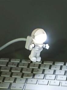1pc USB Astronaut LED Light, Flexible Gooseneck Astronaut Night Light, Reading Lamp For Laptop/Computer Keyboard Lighting - One Size Fits All - View 1
