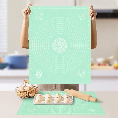 EVA Baking Mat - Non-Stick, Reusable, Double-Sided, Ideal For Dough, Pizza, Cake, Bread, Cookies, Candy, Macarons - , Easy To Clean, Perfect For Home & Industrial Kitchens, Kitchen Essentials, Natural Color