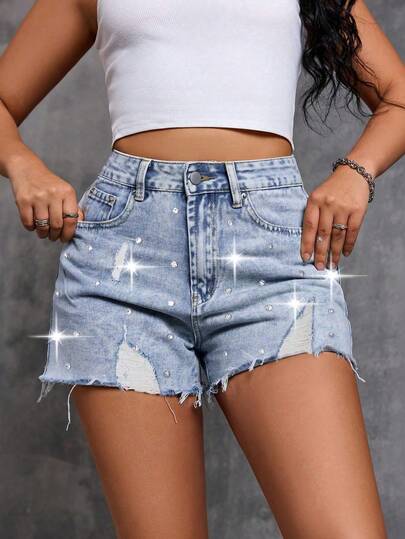 Pantalones vaqueros casuales de pierna acampanada y corte holgado con bolsillos para mujeres, Jeans diarios simples de unicolor para mujer, Jesns holgados lavados para mujer