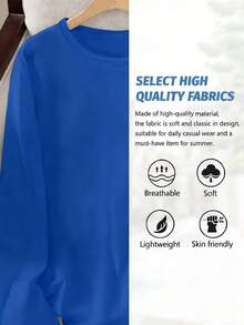 New YearWomen's Plus Size Casual Round Neck Long Sleeve-Shirt, Heart Pattern Printed-Shirt, One Day At A Slogan Printed Top, Suitable Autumn Daily Wear, Women's Autumn And Winter-Shirt,Graphic Tees WomenChristmas - Màu xanh lam - Xem 5