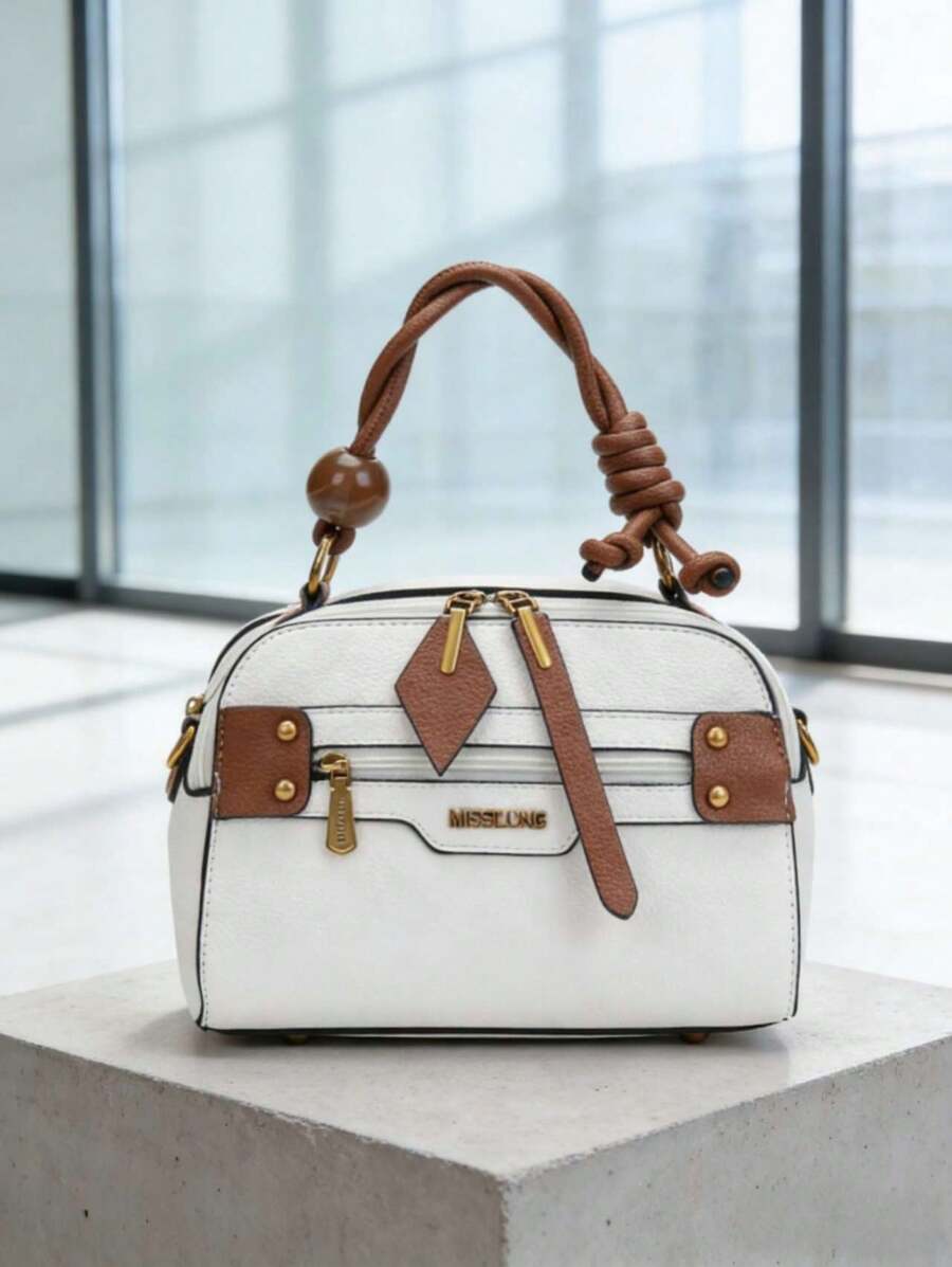 Boston Tote Pillow Bag, New Style, Super Soft, Large Capacity, Crossbody, Women's Bag - trắng - Xem 1