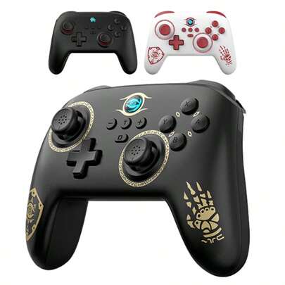 Wireless Game Controller Compatible With Switch/PC/Android/IOS, Bluetooth 6-Axis Gamepad With 400mAh Motor Vibration, TURBO Wake-Up Function