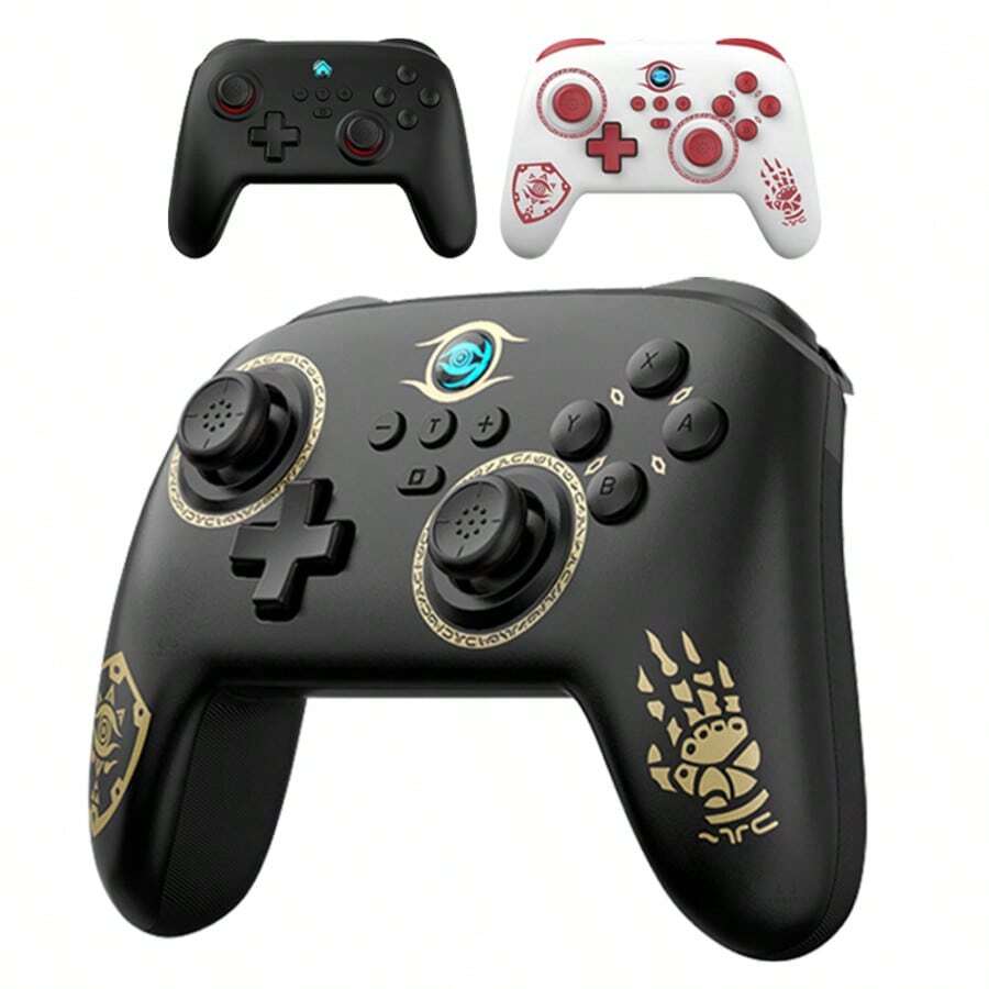 Wireless Game Controller Compatible With Switch/PC/Android/IOS, Bluetooth 6-Axis Gamepad With 400mAh Motor Vibration, TURBO Wake-Up Function
