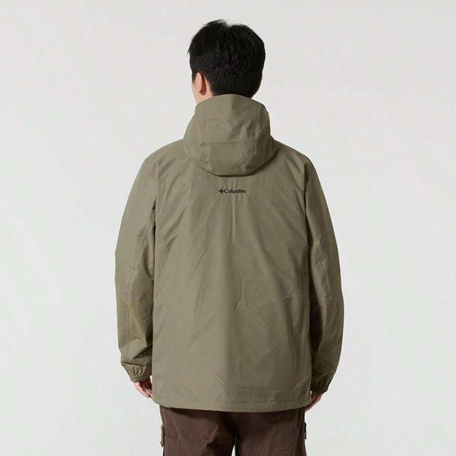 Columbia Men's Cam Heights™ Interchange Jacket, Comfortable Minimalist Hooded Windbreaker XE5418397 (90% Down, 10% Feather) - Army Green - View 1