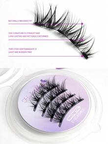 [HACHIMEE] 2 Pairs Magnetic Eyelash Set, Natural Lengthening Criss-Cross Lashes, Easy To Wear, Soft Eyelash Kit Suitable For Daily, Commute, Festivals And Celebrations - View 5