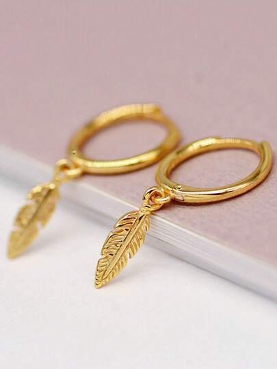 1 par de pendientes colgantes con forma de hoja lindos para mujeres para fiestas, compromisos, aniversarios, joyería, regalo del Día de San Valentín