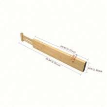 2个可调节竹制厨房抽屉分隔板，可扩展抽屉收纳盒，带弹簧式储物隔板，适用于卧室、梳妆台、橱柜抽屉、家居装饰、书桌、房间、厨房、办公室，最适合整理内衣和袜子，节省空间，整洁有序！ - 彩色 - 查看 12