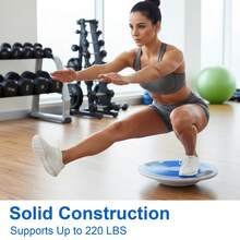 Balance Board 15° Wobble Balance Board, Small 16" X 4" With Handles, Max Load 200kg, Balance Trainer For Active Sitting, Core Strength, Posture & Focus At Home Or Office - Blue - View 3