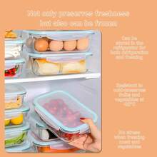 Stozle 18PCS (8 Lids + 8 Containers + 2 Seasoning Boxes) Airtight Glass Food Storage Gift Set, Lids With Air Holes, Perfect For Meal Prep, Lunch - Airtight Storage | Durable Glass, Ideal For Birthday | Party | Festival Gifts - 薄荷藍 - 查看 10