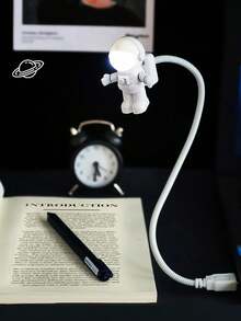 1pc USB Astronaut LED Light, Flexible Gooseneck Astronaut Night Light, Reading Lamp For Laptop/Computer Keyboard Lighting - One Size Fits All - View 6