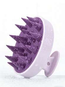 Bàn chải mát-xa da đầu bằng silicon màu kẹo mới, dụng cụ gội đầu làm sạch gàu, mát-xa chống ngứa da đầu. - bàn chải gội đầu bằng silicon - Xem 13