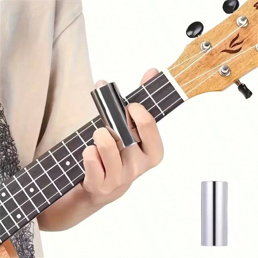 Stainless Steel Guitar Slider, Glass Guitar Pick, Transparent Slider Set Suitable For Electric Guitar And Acoustic Guitar - Multicolor - View 1