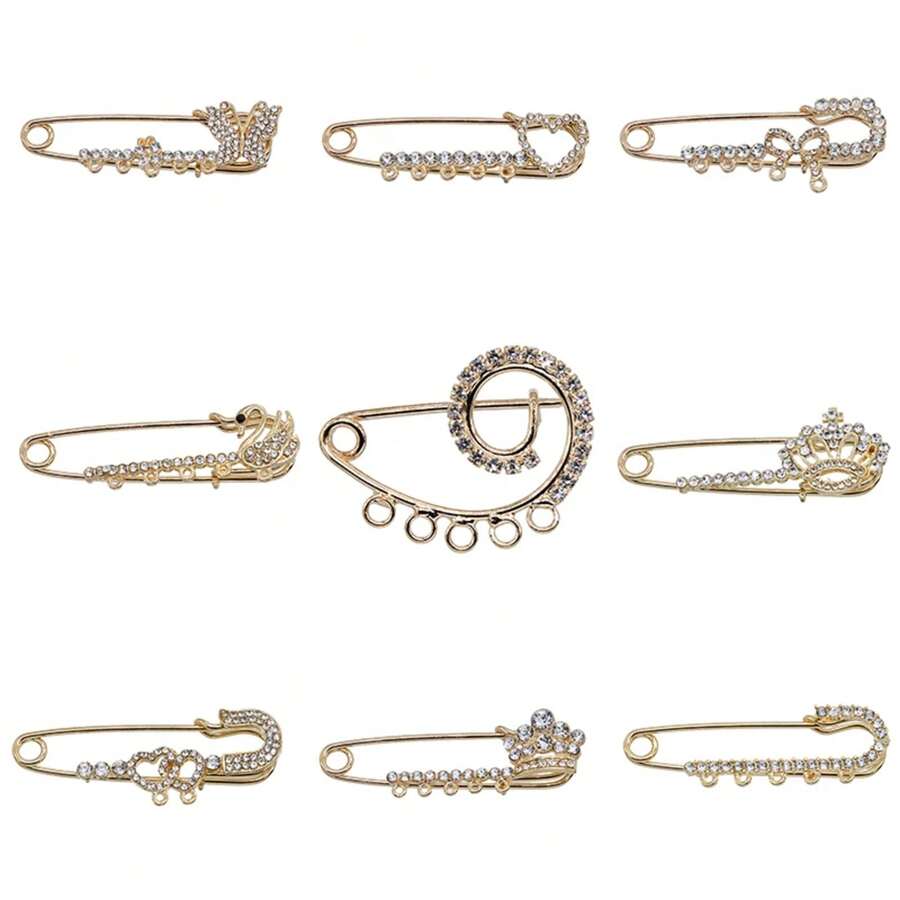 Broche clásico para mujer, broche retro Para bufanda de cabeza, aguja de animal, joyería fina, moda de invierno OZ9B - Ansiedad KC 11 - Ver 1
