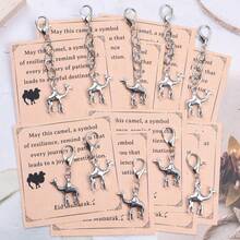 2/5/10pcs Positive Camel Keychain, Camel Print Inspirational Card, Ramadan Encouragement Token. Best Team Keychain Gift Set, Motivational Gift For Friends, Family, Loved Ones, Classmates And Colleagues - "Celebrate Your Past Resilience, Accompany Your Future Journey" - Multicolor - View 16