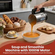 SUPERLEX Soup Maker 1.8L Variable Capacity, 25 Minutes Quick Cooking, With Smart Touch Convenient Control, 1000W Motor, Stainless Steel Pot Easy Clean Design, Suitable For Family/Single Use - UK Plug(220-240V) - View 9