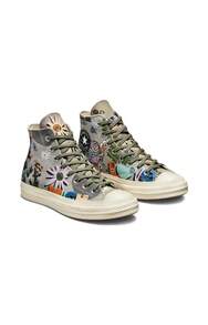Converse Chuck 70 High 'Floral' Green Slate-Sage Multi Egret Sneakers Men 172935C - Multicolor - View 3
