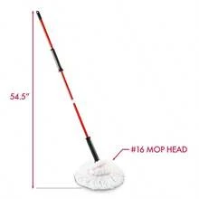 Big Tornado Mop With Cotton Blended Head And Red Steel Handle - Heavy-Duty, Long-Lasting, Easy To Use For All Hard Floors & Daily Household Cleaning - default - 查看 9