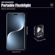 Rechargeable Magnetic Mini Keychain EDC Flashlight, With Pen Clip And Hat Clip, Ultra Bright Outdoor/Fishing Lighting - Multicolor - View 9