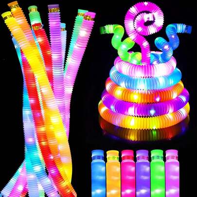 12pcs LED Glow Sticks, Random Color Mix, Large Glow Wands, Luminous, Create Fun Atmosphere, Suitable For Nightclub, Carnival, Concert, Wedding, Party Supplies, Party Favors