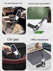 Mini Portable Wireless Car Vacuum Cleaner, Handheld Multi-Function Vacuum Cleaner & Blower, Cleaning Tool With Various Nozzles, USB Rechargeable, Pet Hair & Keyboard Cleaning, Home & Car Use (1800mAh Battery Capacity) - A - View 7
