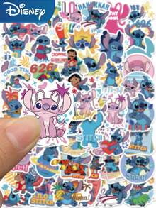 Disney 50pcs Stitch Stickers Cartoon Anime Lilo Pelekai Decals For Laptop Luggage Skateboard Bicycle Phone Guitar Graffiti Aesthetic Stickers Gifts Toys - A - View 3