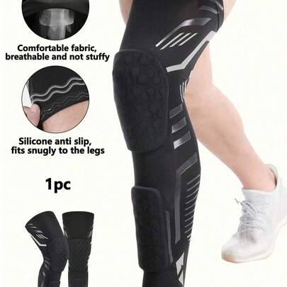 1 chiếc, Thiết bị bảo hộ thể thao và thể dục ngoài trời mới, Phiên bản mở rộng, Bảo vệ đầu gối chống va chạm khi chơi thể thao, Đạp xe, Bóng rổ, Bóng đá, Bọc bảo vệ chân chống trượt, Thiết bị bảo hộ đầu gối thoáng khí, Có một gói và một cặp trong liên kết, vui lòng chú ý khi chọn mua, chú ý chọn kích thước tương ứng.