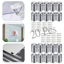 20pcs Chapetones De 19x25mm Para Montaje De Herrajes Vidrio - A - Ver 1