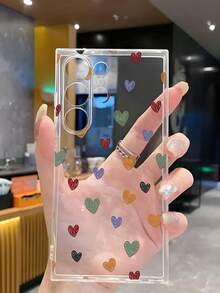 1个彩色线条爱心手机壳，软质保护套，兼容华为荣耀、Galaxy A04e/12/A13/A14/A34/A50/A52/A53/A54/S21/S22/S23/S24/S25/S25Ultra/S25FE/S26/S26 Plus/S26 Ultra/S26 Edge、6A/7A/8A、12T/13T/15T/15T Pro，国际版，非国内版 - 無色 - 查看 5