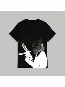 Men's T-Shirt  Fashion Streetwear - Black - View 1