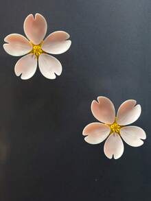 1/5/10 piezas Clips con flores de cerezo rosa, imanes de refrigerador, imanes decorativos creativos, adecuados para la cocina, la oficina y la decoración del hogar, decoración divertida para el refrigerador, se pueden usar como clips - Multicolor - Ver 8