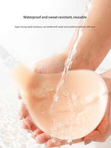 Nuevo sujetador invisible de silicona con tirantes | Antideslizante, levantador, sujetador adhesivo con recogida adecuado para fotos de boda, vestidos sin tirantes y ropa de vacaciones - Albaricoque - Ver 3