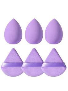 50pcs/6pcs/1pc Complete Makeup Brush Set Includes 20 Soft Makeup Brushes, Such As A Translucent Powder Brush, Blush Brush, Contour Brush, Highlighter Brush, Foundation Brush, Nose Contour Brush, Eyeshadow Brush, Eyebrow Brush, Lip Brush, And Detail Brush; Plus 6 Triangular Sponges, 6 Liquid Beauty Eggs, 6 Finger Sponges, 6 Mini Beauty Eggs, And 6 Round Sponges-Ideal For Beginners, Professional Makeup Artists, And Novice Beauticians. - Purple - View 11