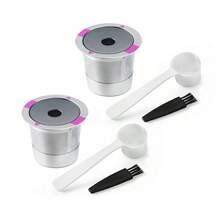 1pc/2pcs Reusable Coffee Capsules And Coffee Beans Cup, Universal Stainless Steel K-Cups Compatible With 2.0 And 1.0 Coffee Makers, Refillable Coffee Beans Cup - Silver - View 12