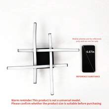 XINGOO 1 قطعة إضاءة سقف ذات تصميم أنيق وحديث، مصنوعة من الألمنيوم الأسود الفاخر، مزودة ب- 4 لوحات إضاءة LED، قوة 28 واط، مناسبة للاستخدام في غرفة المعيشة/النوم/المطبخ/الممر/الشرفة، لون أبيض بارد 6000 كلفن أو أبيض دافئ 3000 كلفن، تعمل بجهد كهربائي 220-240 فولت 50/60 هرتز فقط (تحذير: غير متوافقة مع 110 فولت) - 4 أضواء - مشاهدة 4