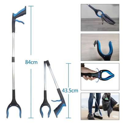 Garbage Picker, Picking Tongs, Foldable Aluminum Alloy Metal Grasping Tool, Reaching Picking Tool, Outdoor Garbage Grabber, Cleaning Supplies, Cleaning Tools