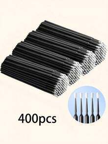 100pcs/Pack Disposable Micro Eyelash Remover Wipes, Eyelash Cleaning Sticks With Extended Cleaning Swabs, Eyelash Extension Tools - Multicolor - View 16