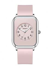 REBIRTH 1pc Women's Silicone Strap Fashionable Waterproof Minimalist Quartz Watch, Suitable For Daily Wear - one-size - View 17