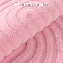 Pauwer Washable Area Rugs For Living Room Modern Beige Solid Color Soft Fluffy Rugs For Bedroom Non Slip Boho Accent Indoor Mat Floor Carpet Cover For Kids Room Dining Room Kitchen Office, Pink - Pink - View 2