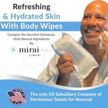 Mirai Clinical'S Deodorizing Body Wipes For Women &Amp; Men - Cleansing &Amp; Refreshing Deodorant Wipes Women &Amp; Men Love - Fights Nonenal Body Odor - For Whole Body Usage - Unscented - 3 Packs - ColorA - 查看 5