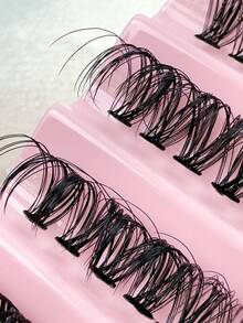 200片30D卷翘度8-16mm DIY睫毛簇，左右眼匹配，超浓密、蓬松、自然，可重复使用，独立睫毛嫁接套装，适合居家、外出、日常生活、婚礼、约会、派对、音乐节和旅行等场合。睫毛簇、睫毛簇、单根睫毛、睫毛、假睫毛 - D - 查看 5