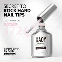 GAOY Builder Gel For Nails, 16ml Nail Strengthener In A Bottle, Nail Extension Hard Gel, Soak Off Long Lasting UV Light Cure, 1726 Baby Pink, Base Coat Top Coat Needed - ColorA - 查看 6