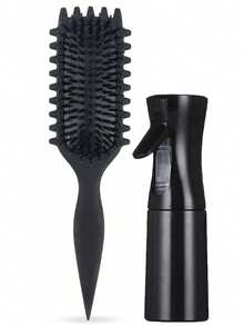 Hair brushes-EU+UK 持续喷雾瓶和顺发梳套装，防毛躁，适用于卷发和波浪发质，沙龙和家用造型工具，多种颜色可选 - 彩色 - 查看 9
