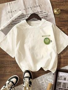 Matcha Club Checkered Cotton T-Shirt, Women's Casual Shirt For Spring And Summer. - Grädde - Visa 2