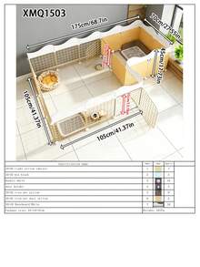 DIY Assemble Pet Activity Fence With Gate, Puppy Playpen With Potty Area, Suitable For Small Dogs, Hamsters, Guinea Pigs And Rabbits - Assembled Version - View 13